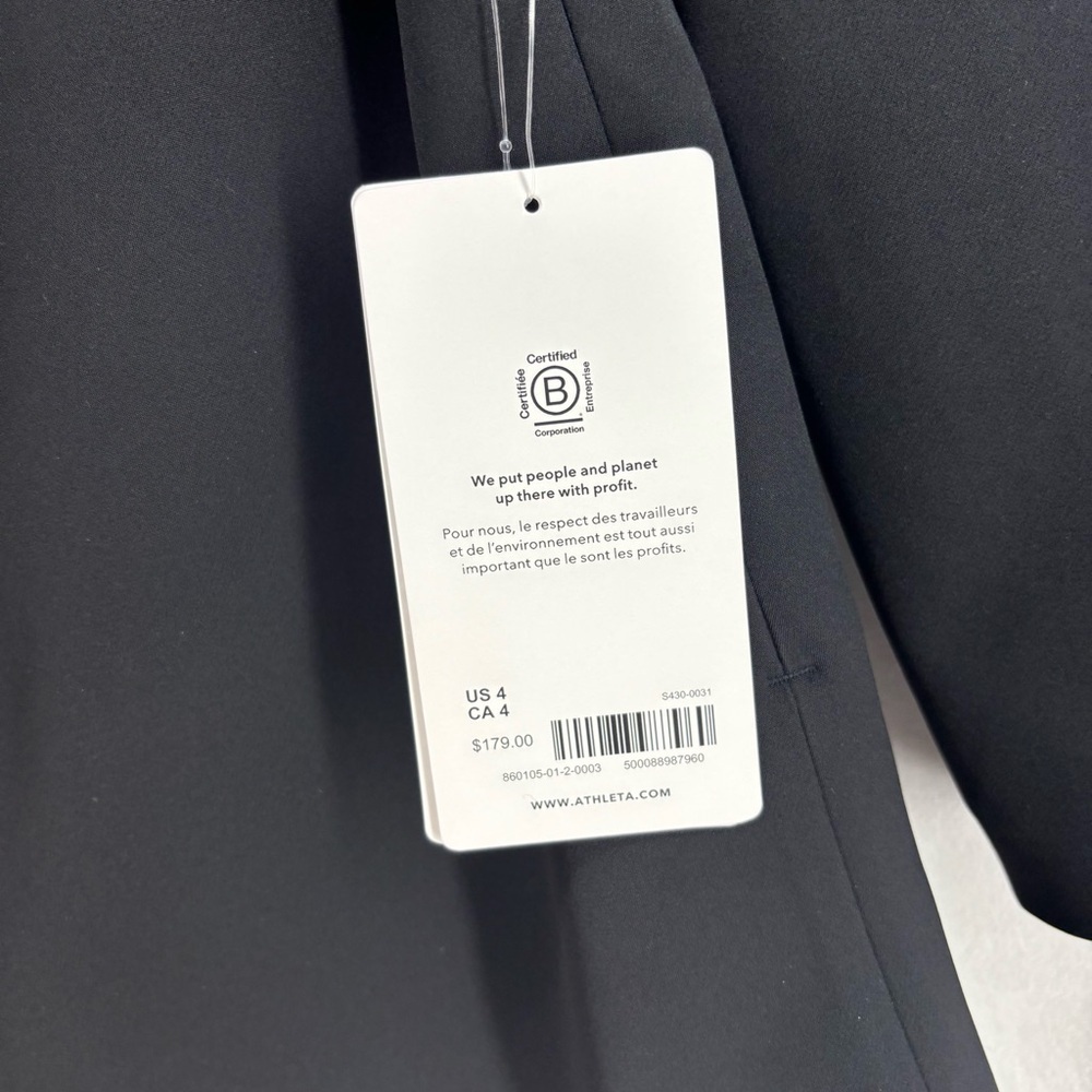 NWT Athleta women’s 4 black blazer jacket endless primatwill professional work - Picture 9 of 13